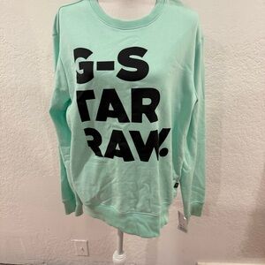 G-Star Raw Mint Crew Neck Sweater Size Large Unisex Street Wear Bold Statement